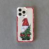 Merry Christmas Tree Santa Claus Phone Case For iphone 13 12 11 Pro Max 15 14 Plus Pro Max X XR XS Scenery Transparent Covers