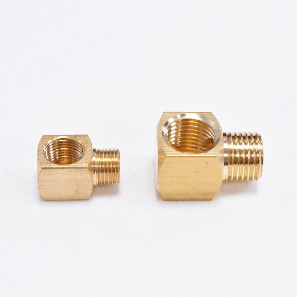 Pack Of 5 Brass Square Pipe Fittings Brass Elbow Connectors Metal Corner Pipe Joints for Home Plumbing & Water Supply
