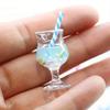 3pcs Miniature Resin Straw Goblet for Dollhouse Drink Accessories - Colorful, Durable ABS Material, Perfect for Tiny Scenes and