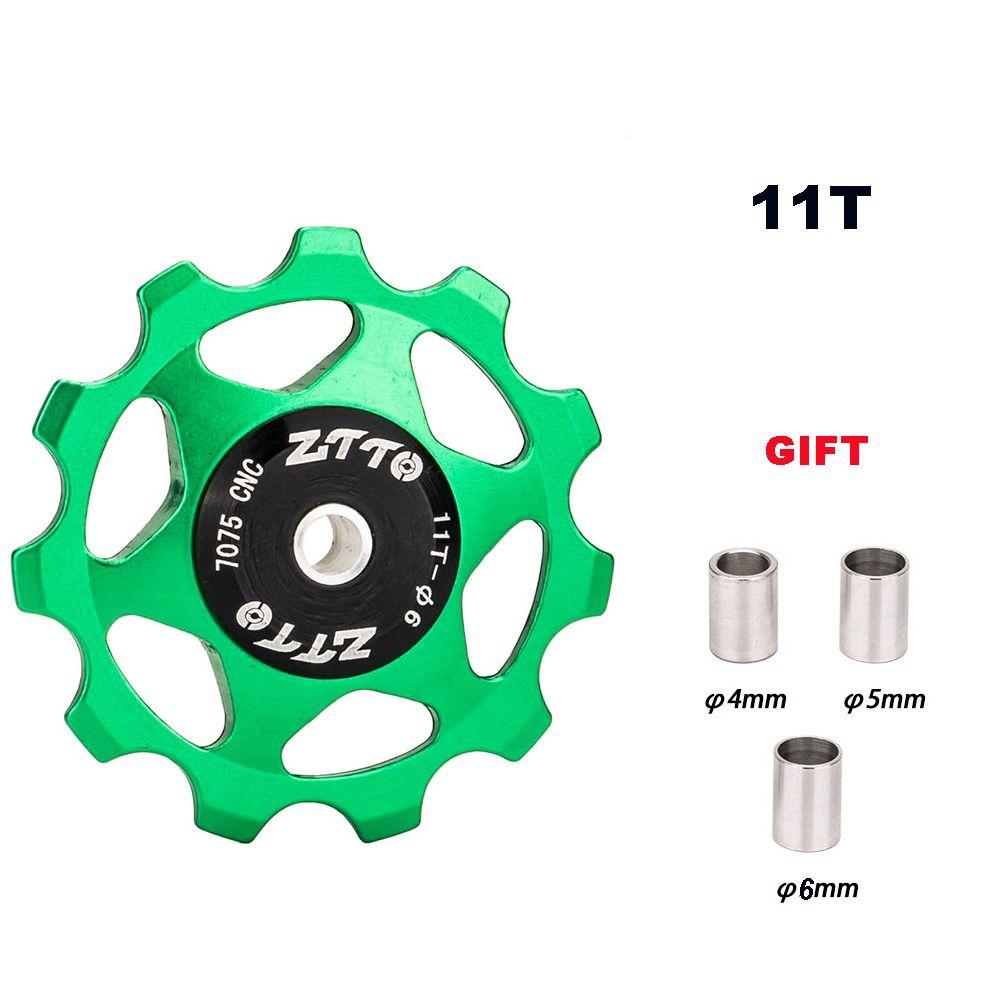

Rear Derailleur Pully Steel Bearing Guide Wheels Hot-Rolled Carbon Steel Bicycle Metal Bearing Green-11T