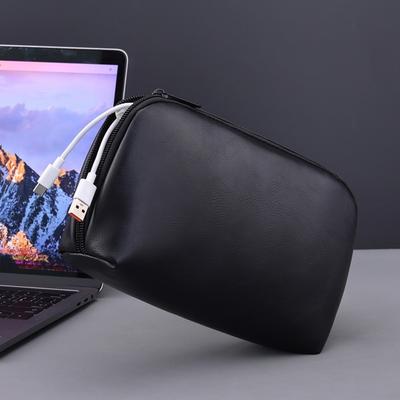 Sac de Rangement Numérique Multifonction Grande Capacité Anti-poussière Organisateur de Câbles Pochette PU Sac Multi-couches pour Gadgets Électroniques
