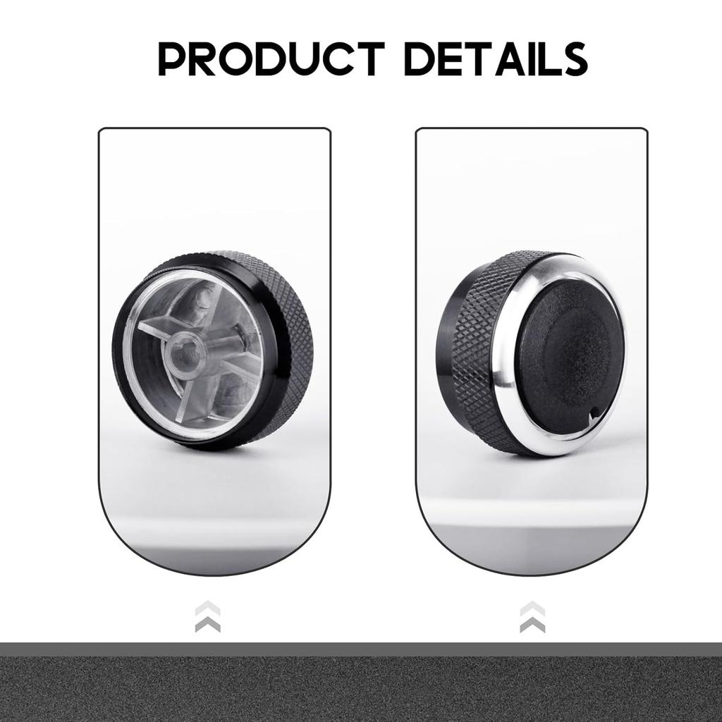 Xislet 3Pcs Tacoma AC Knobs Replacement Compatible With 2005-2015 Toyota Tacoma A/C Knobs Air Conditioner HVAC Heater Blower Fan Control Button