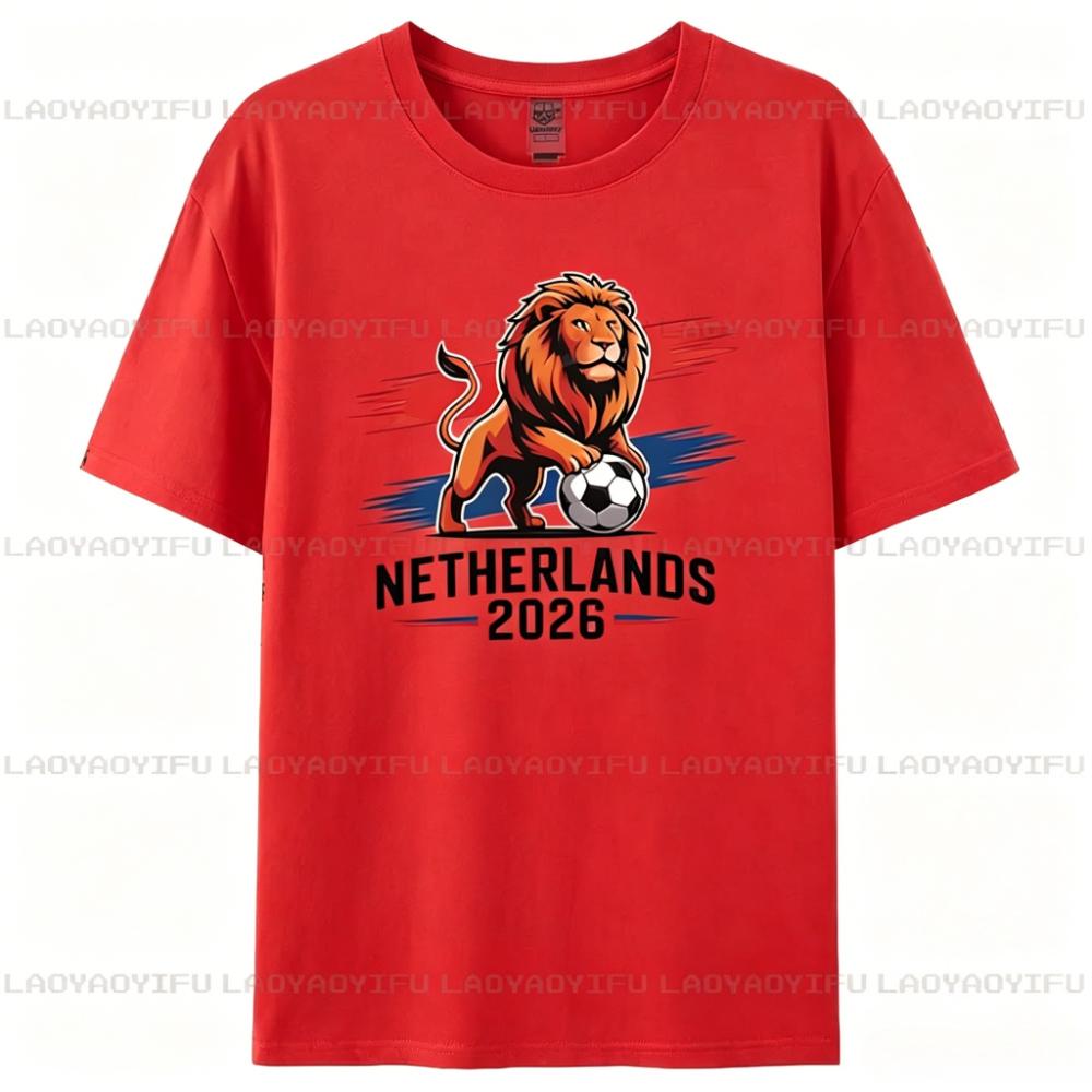 Netherlands 2026 Patriotic Soccer Fan TShirt National Lion Symbol Football Lover Tee Soccer Part Supplies Shirt Men Women Tops