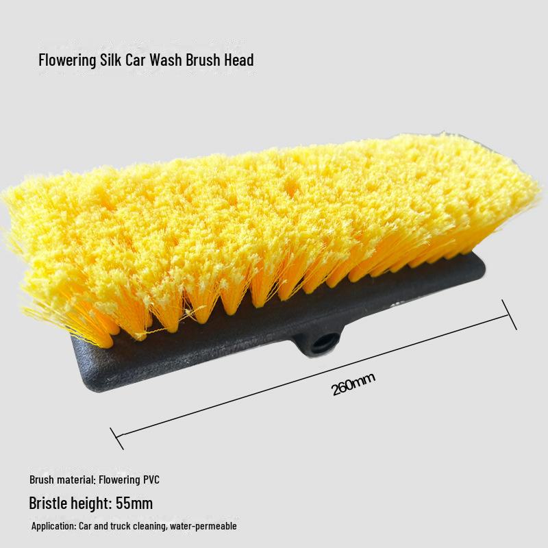 Telescopic Car Cleaning Brush with Soft Bristles, Long Handle, and Absorbent Mop Head