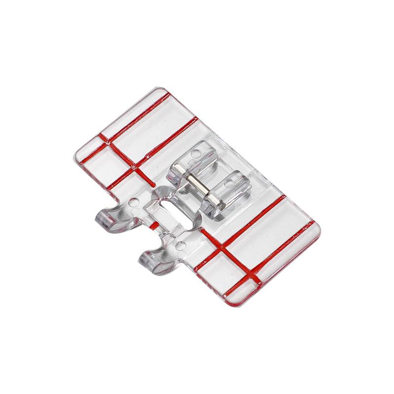 Clear Plastic Foot Presser For Home Domestic Sewing Machine One Size красный