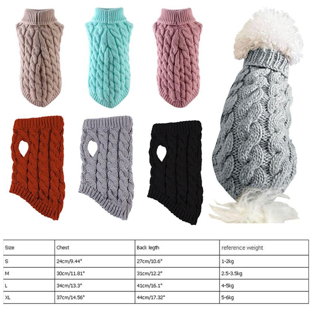 Warm Dog Sweater Universal Dog Winter Clothes for Small Medium Dogs Chihuahua Puppy Pet