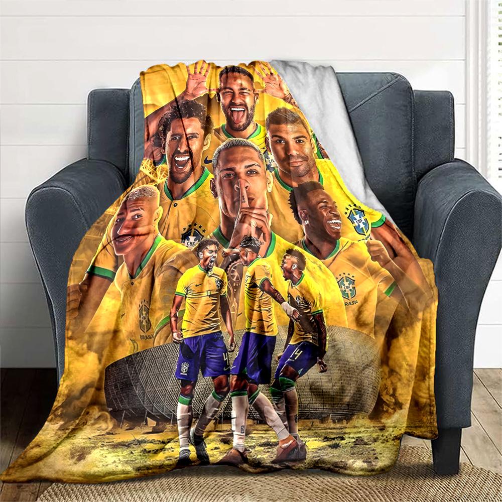 1pc Neymar15 Blanket, Gift, for Men and Women, Soft Blanket, Good for Sofa Bed Couch Travel, Lightweight Flannel Blanket
