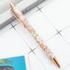 1.0mm Exquisite Flowers Ballpoint Pens Kawaii Floral Signature Pens Smooth Writing Metal Press Gel Pens Gifts Office Supplies