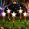 Christmas Solar Track Lights, Set Of 5 Or 8  Christmas Lights, Stake Christmas Decorations, LED Lights For Yard Grass Patio Walkway Decor