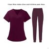 Einheitliches Scrub-Set Oberteil und Hose Bequem Maschinenwaschbar Stretch Unisex Kurzarm Multi