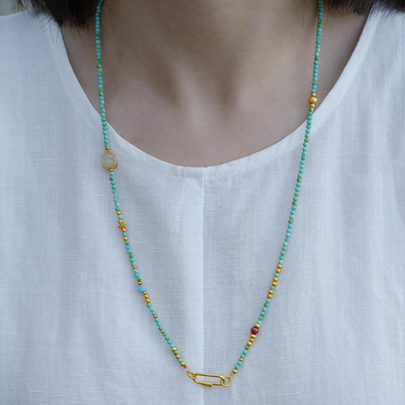 Женское летнее легкое роскошное нишевое ретро-ожерелье No pendant style