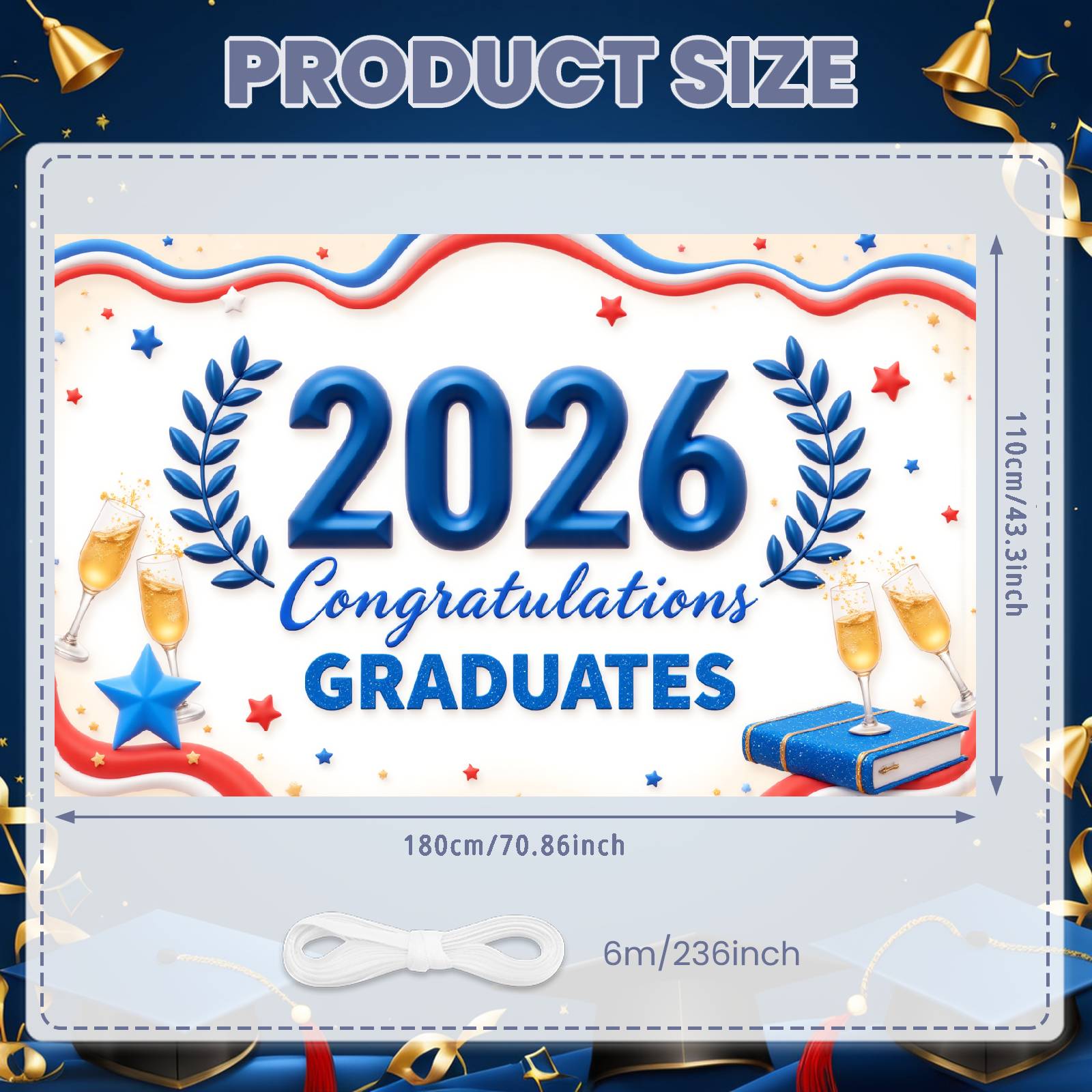 Graduation Display Graduation Theme 2026 Graduation Banner Class Of 2026 Backdrop Book 2026 Graduates Banner