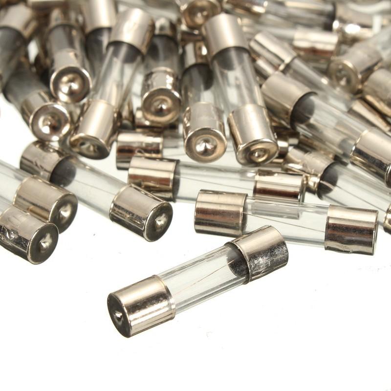 100Pcs 5x20mm Fast Blow 0.2A-15A Auto Car Truck Glass Tube Fuses Assorted Kit