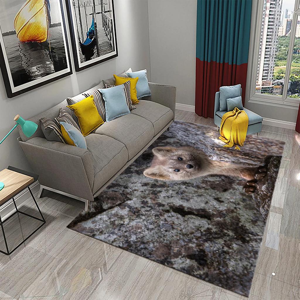 Hummingbird Flowers Rugs for Living Room Lovely Wild Animal Carpet Soft Floor Mat Wildlife Rugs for Bedroom Decorative Area Mats
