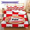 PSV Eindhoven Pattern Bedding,Quilt Set Quilt Cover Pillowcase Home Birthday Gift(1 * Duvet Cover + 2 * Pillowcase, Without Core)