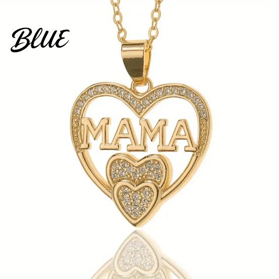Heart Pendant with Rhinestones Mothers Day Gift Necklace Rhinestone Heart-Shaped