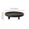 WabiSabi Aesthetic Black Wooden Candle Holder Tray, Fruit Platter, Home Decor 30x30x7cm