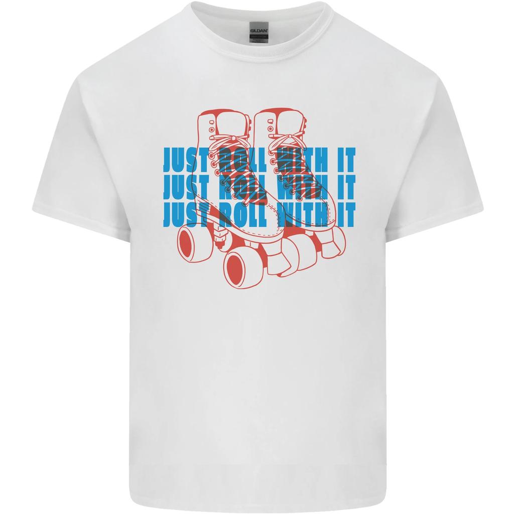 Roller Skating Just Roll With It Boots Kids T-Shirt Childrens