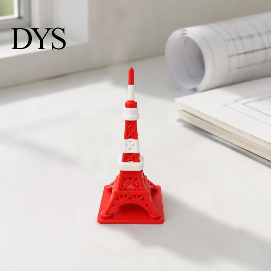 Modern Desk Decor 3D Printed Tokyo Skytree Figurine, Mini Landmark Building PLA Plastic Collectibles Decor, Creative Architectural Ornament