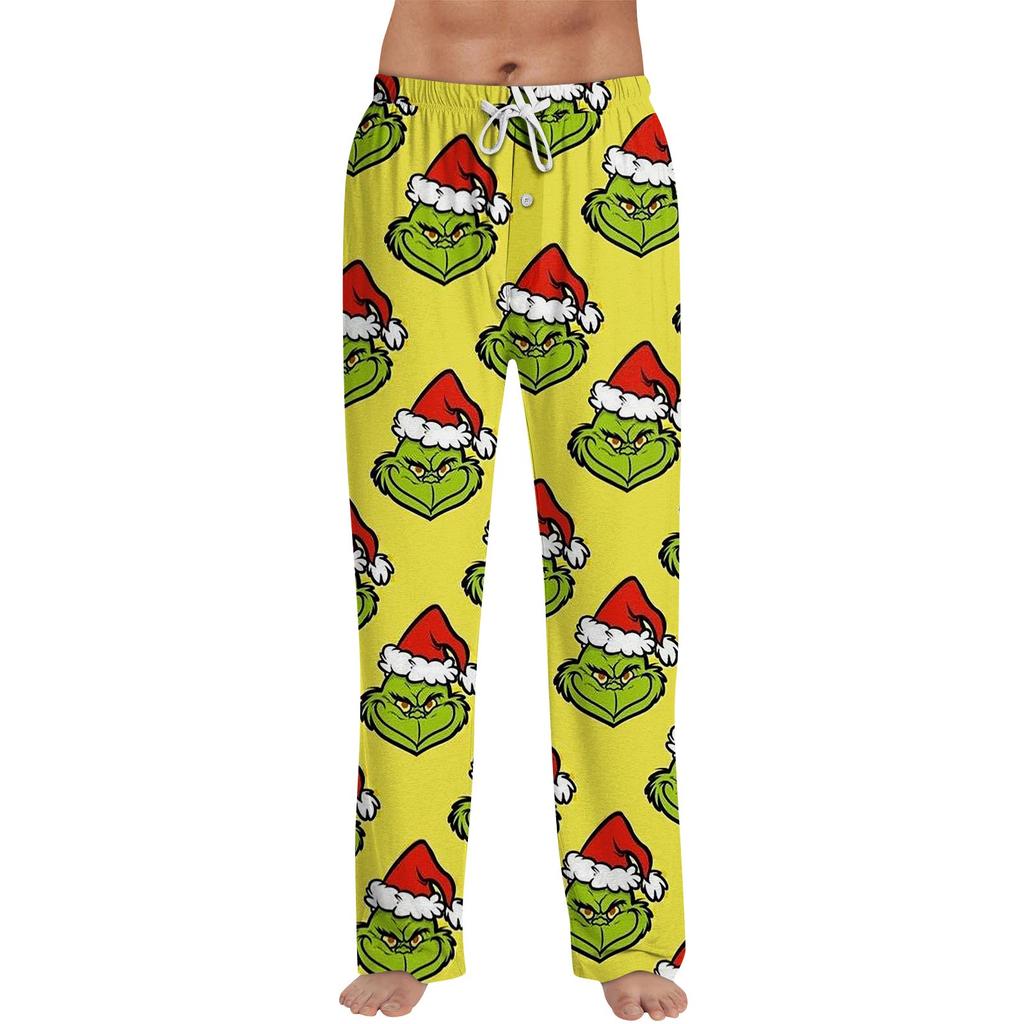 Men's Allover Printed Home Pants Sleeping Pajama Pants Long Pants Pajama Pants Yoga Pants