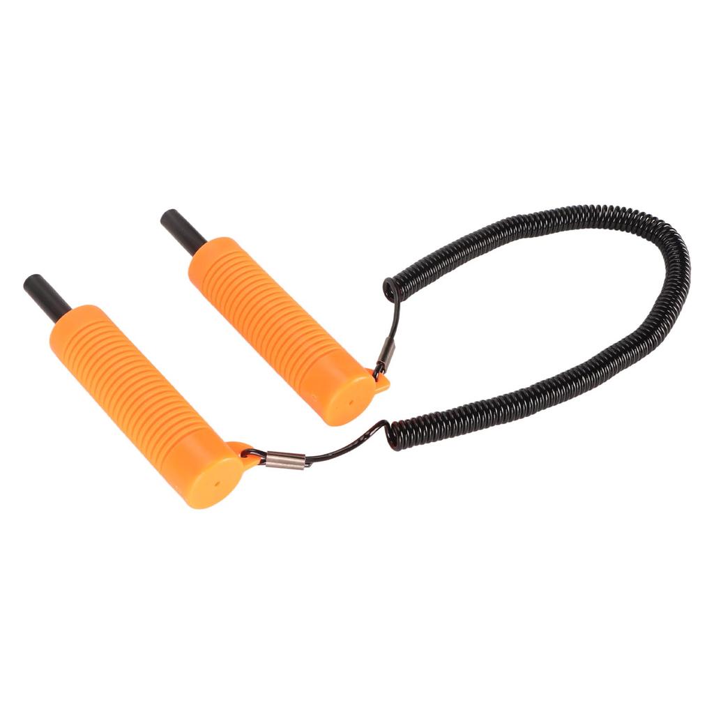 Retractable Ice Picks Kit Comfortable Grip Incisive Tip Ice Awls with Whistle for Fishing Skating Emergency Orange