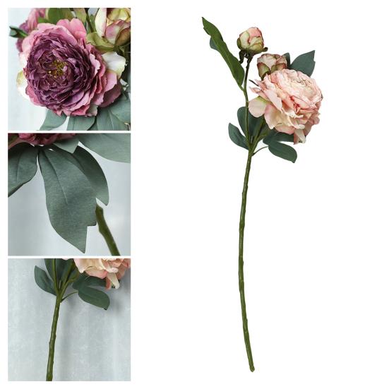Artificial Flower Bright Color Multipurpose Silk Cloth Fadeless Vivid Simulation Peony Bouquet Home Garden Wedding Decoration