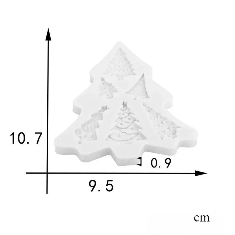 1 Pc Chrsitmas Style Cake Decoration Silicone Molds Xmas Tree Shape DIY Cake Candy Craft Chocolate Biscuits Mould Reusable Tools