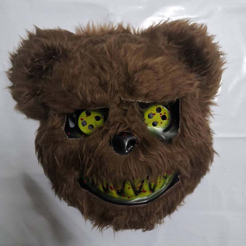 Casque de lapin de Simulation réaliste, masque d'horreur maléfique, masque de lapin sanglant, déguisement d'halloween, accessoires de terreur  15