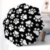 Adorable Paw Print Round Sticker for Pets LoversUmbrella, Portable 3-Fold Compact Umbrella for Men & Women Gift