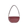 Olympia Adjustable Shoulder Strap Leather Half Moon Bag Women Shoulder Bag Burgundy 80347171