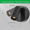 Wireless Magnetic Bedside Wall Lamp with Adjustable Angle, Modern Minimalist Design, Small Spotlight, Night Light.