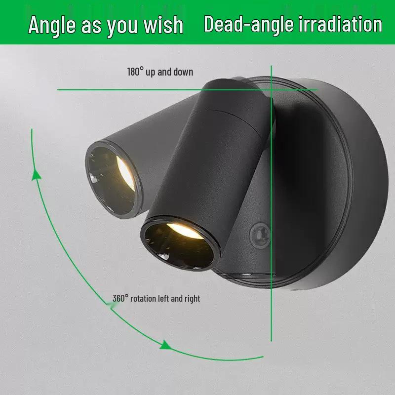 Wireless Magnetic Bedside Wall Lamp with Adjustable Angle, Modern Minimalist Design, Small Spotlight, Night Light.