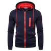 Men's Spring and Autumn Hoodie Long Sleeve Zipper Hooded Pullover Sweatshirt Casual Sports Sweatshirt