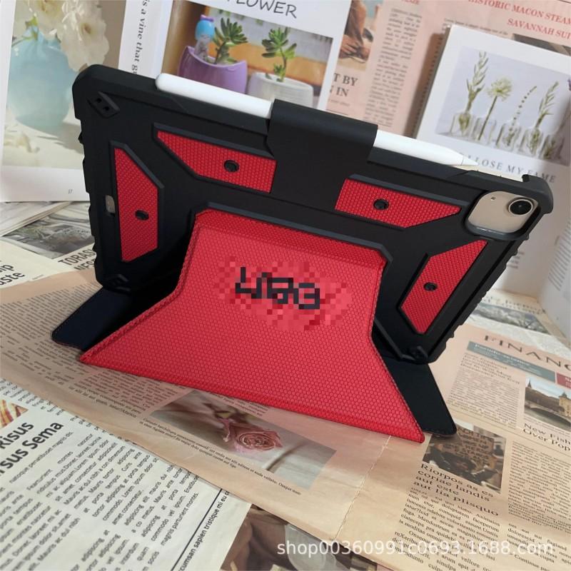 Shockproof Hard Case IPad 11-inch 11th Gen With Magnetic Sleep/Wake Anti-Scratch Fingerprint Resistant Cover In Black Red