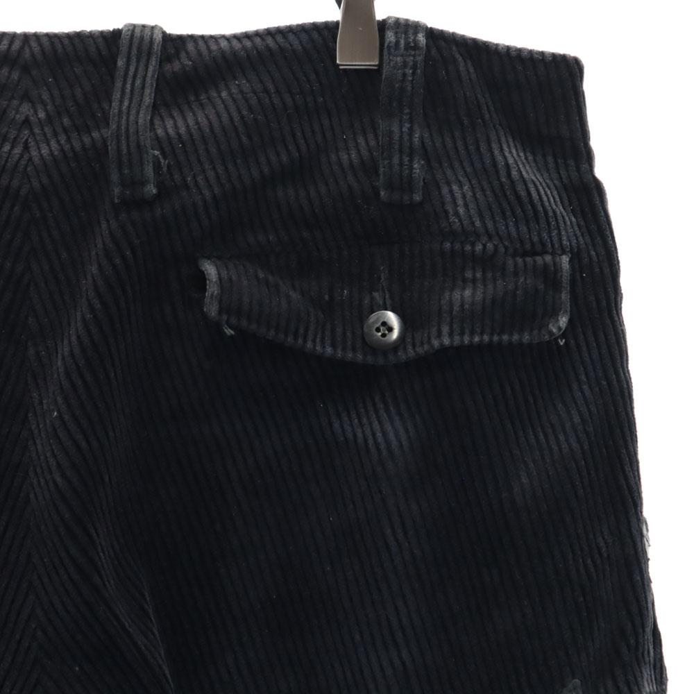 OVERHUES 80s Vintage Euro Work Lumberjack Black Corps Corduroy Pants Men's Used