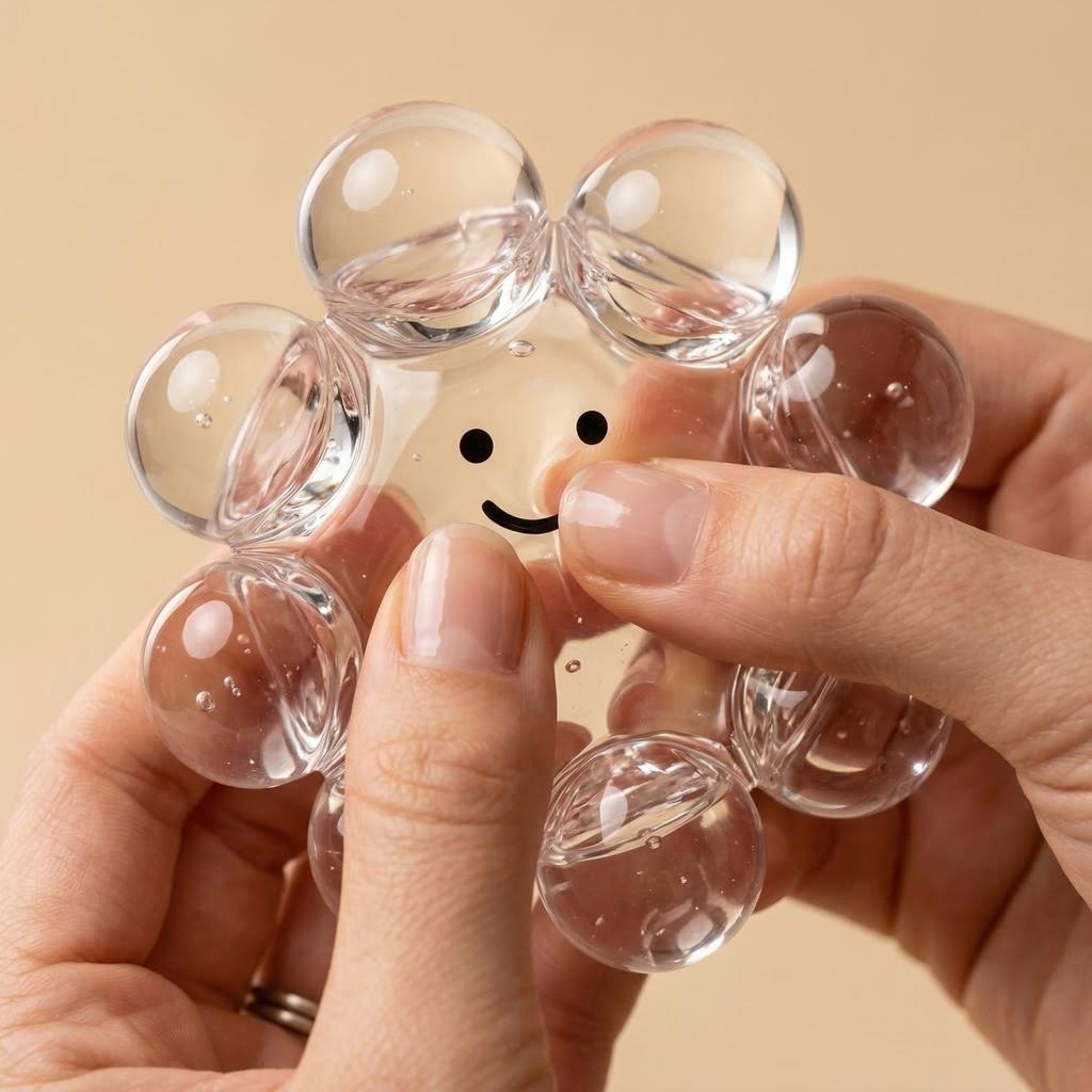 Crystal Stress Relief Toy Soft Squeeze Sensory Decompression Fidget for Hand Exercise Desk Decoration and Relaxation