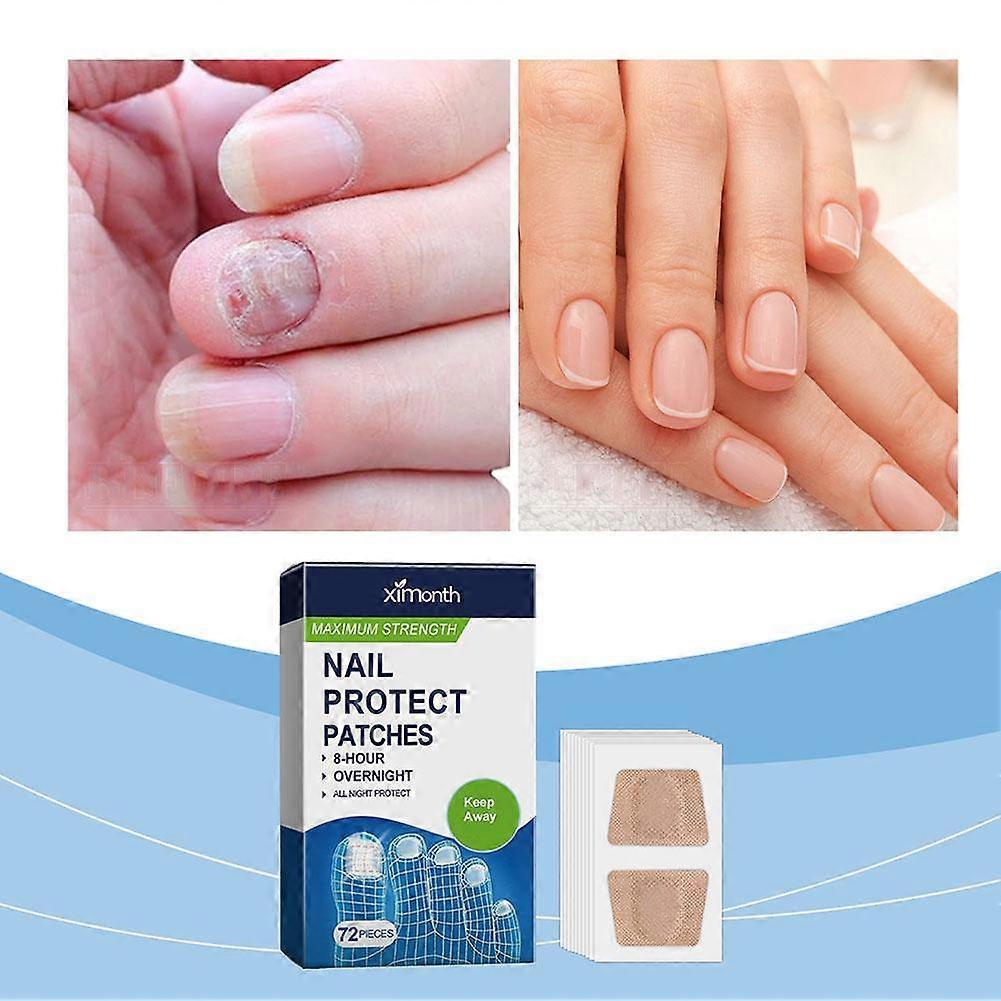 Nail Treatment Patches 72pcs for Fungus Cracked Growth Non Woven Fabric