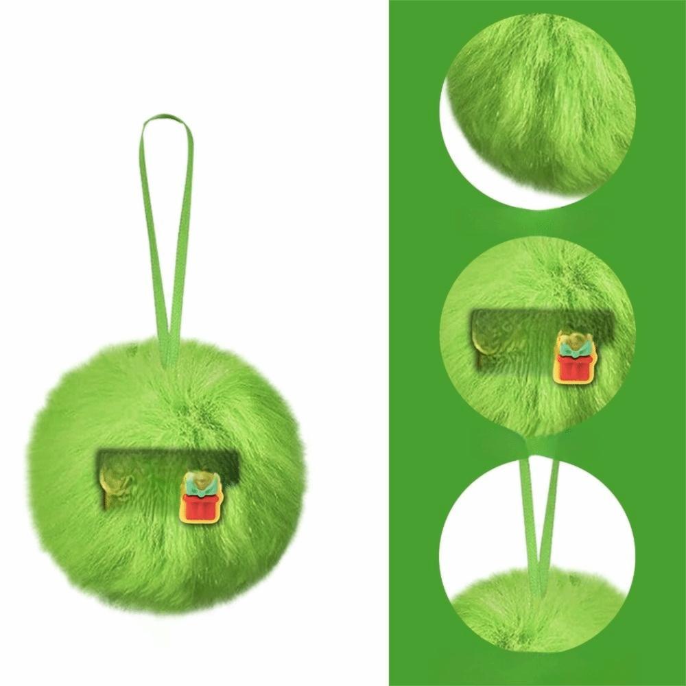 6cm Furry Christmas Ball Plush Christmas Hanging Decorations Fireplace