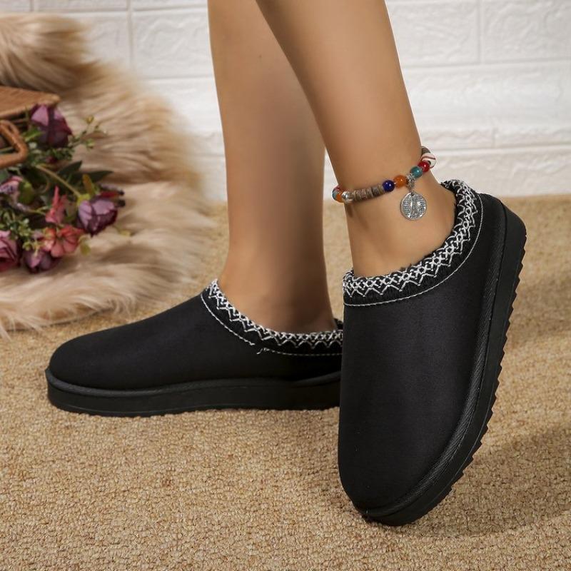 New Fashionable Snow Boots, Women's Shoes, Half-drag Thickened Cotton Shoes