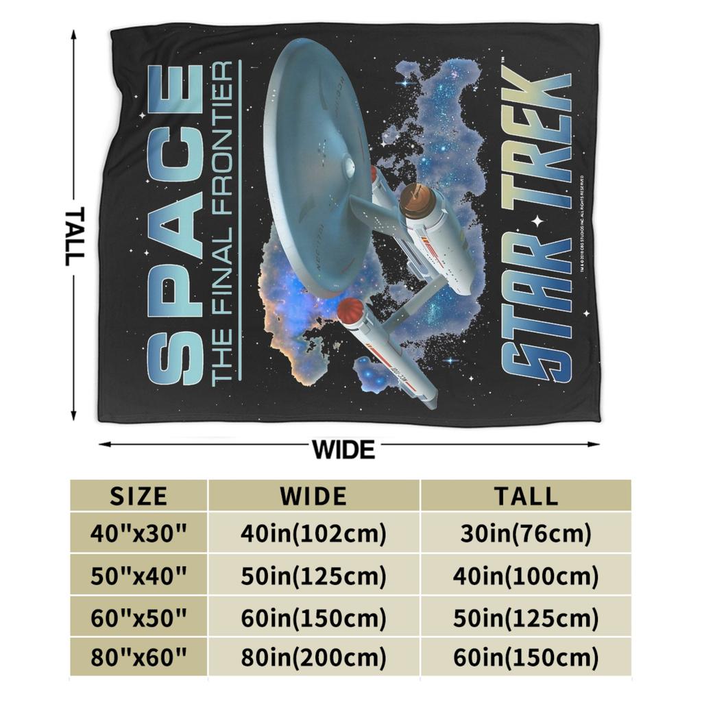 Stars Treks The Final Frontier Enterprise Blankets Flannel Awesome Warm Throw Blanket for Bedspread Autumn/Winter,