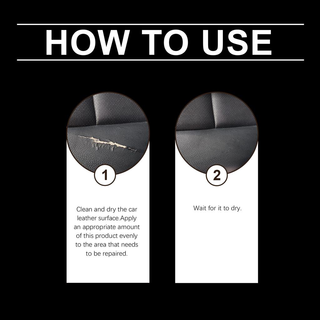 Car Leather Repair Fluid : Repairs Scratches & Cracks, Restores Shine, Wear-Resistant Leather Repair Adhesive