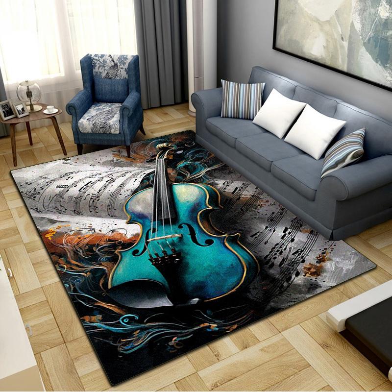 Music Life Carpet Rug for Living Room Bedroom Home Sofa Decoration,Kids Play Non-slip Floor Mat