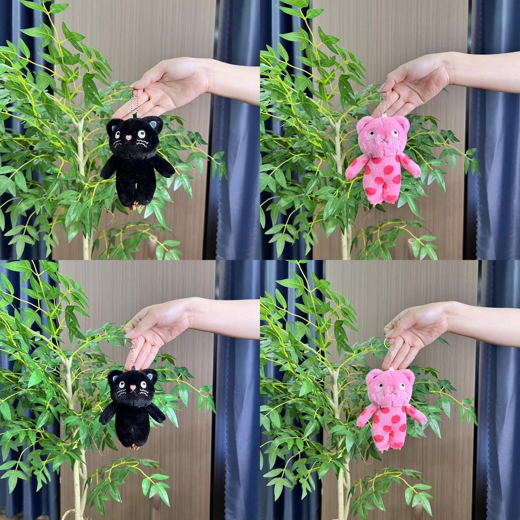 Cat Cute Cartoon Plush Toy Keychain With Ultra Soft Short Plush Fabric Gifts For