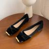 Fashion Women's Mary Jane Shoes Flat Sole Square Toe Shallow Mouth Shoes Women Dress Daily Commute Spring Autumn New Zapatillas De Mujer