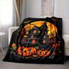 1Pc Halloween House Party Blanket Soft And Comfortable Casual Warm Camping Travel Christmas Halloween Xmas Gift Em92811