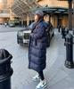 Mengjia Hannoveraner Unisex Matt Lange Daunenjacke mit Kapuze