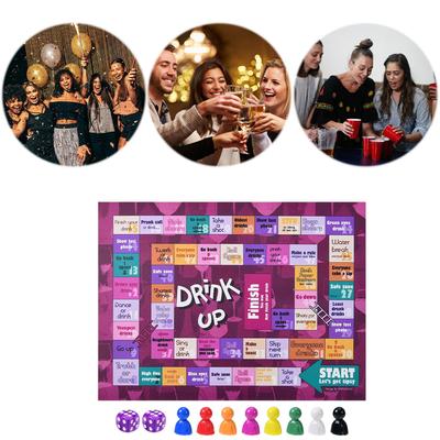 Tipsy Drinking Board Game Tipsy Land Board Game 2-8 Players Night Drinking Game Bachelorette Party Games for Adults