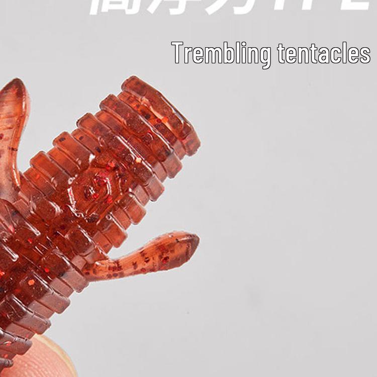 LB Black Pit Bass Ned Shrimp Stick: Soft Shrimp Tail Lure for Mandarin Fish