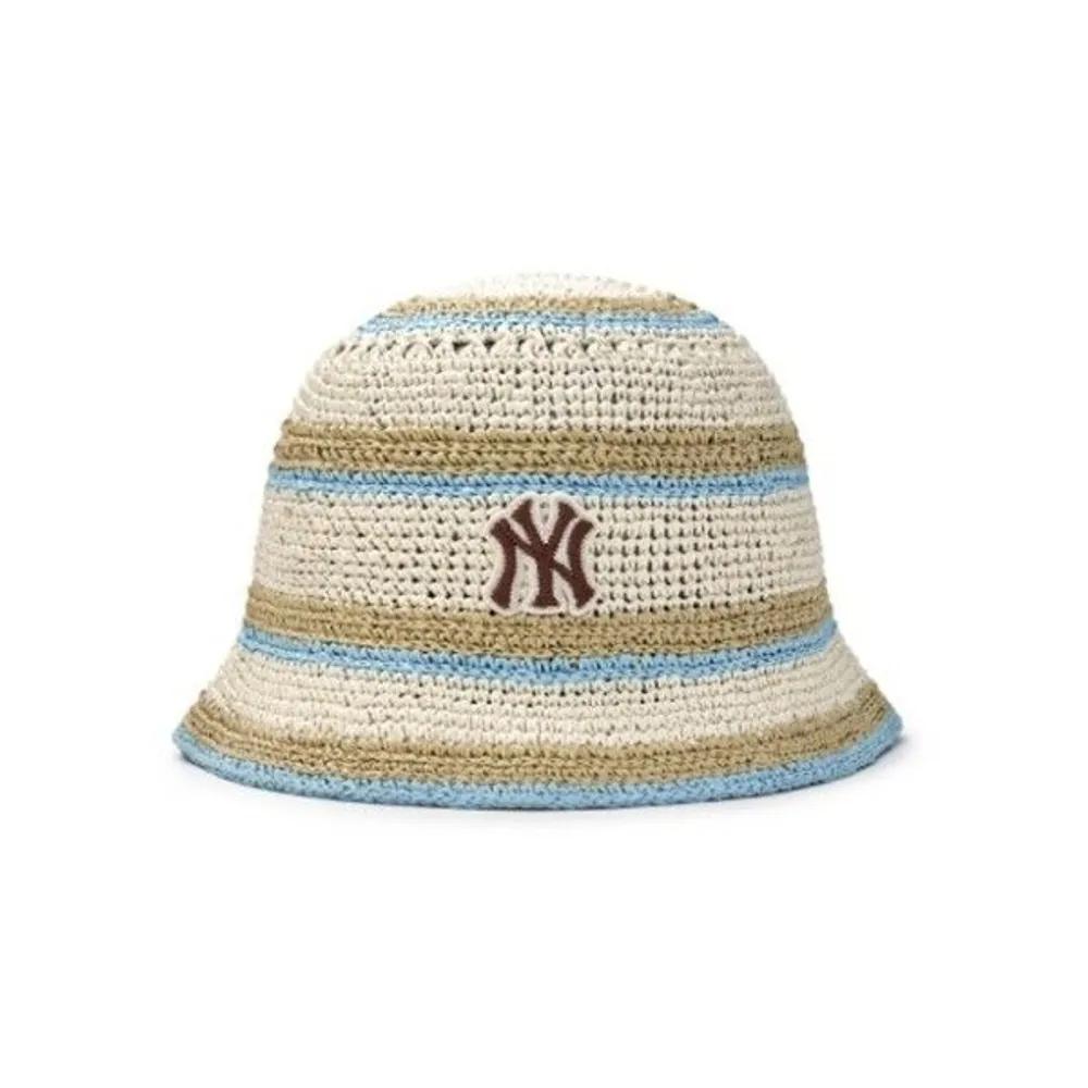 [MLB] Cap JQT 3AHTV0153-50IVS Striped Summer Hat New York Yankees FREE