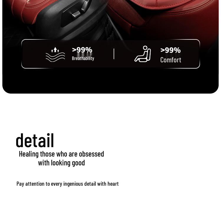 Ganzjahres-Nappaleder-Autositzbezüge für Mercedes-Benz, BMW, Tesla und Volkswagen - Weich für den Sommer